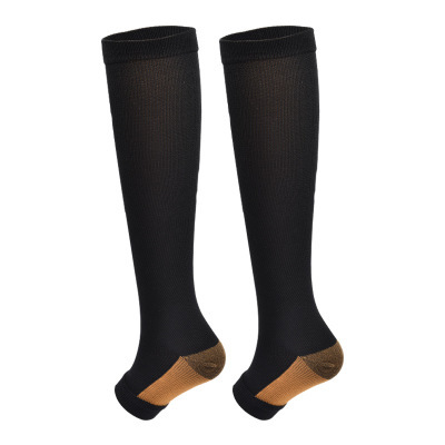 20-30 mmHg Open Toe Compression Socks Nurse Shaping Legs Socks Toeless Mesh Mountaineering Running Socks